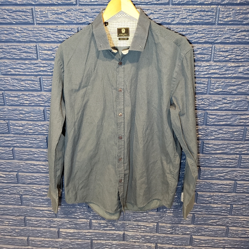 Steel&Jelly blue button down dress shirt